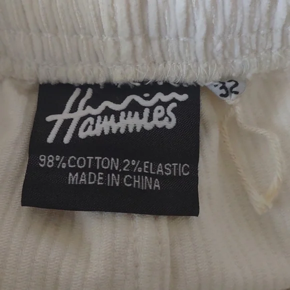 Hammies High-Rise Off-White Corduroy Women's Shorts Size 32 - Picture 5 of 8